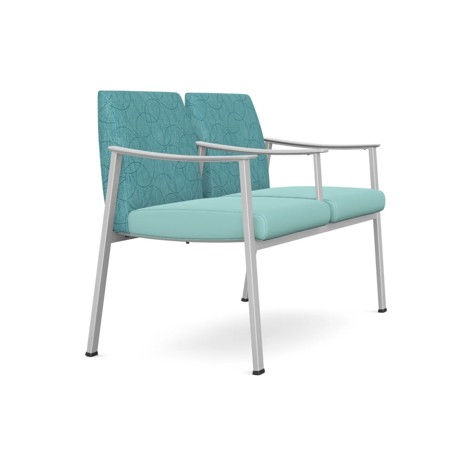 Drea Two Seater with Center Arm in Premium Healthcare Vinyl