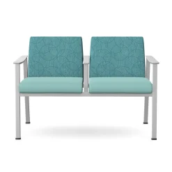 Drea Two Seater with Center Arm in Premium Healthcare Vinyl