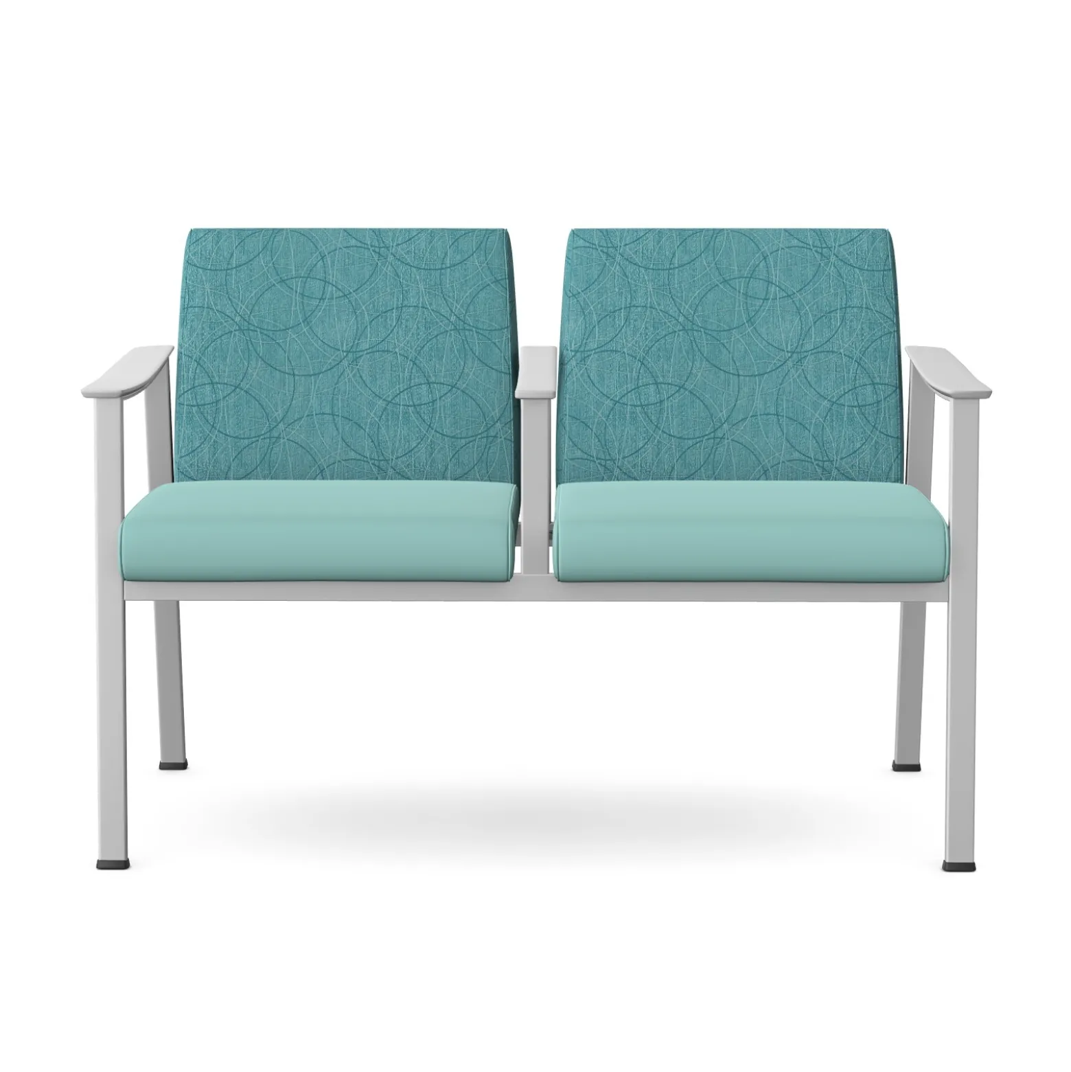 Drea Two Seater with Center Arm in Premium Healthcare Vinyl