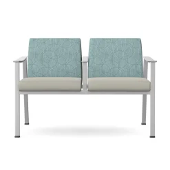 Drea Two Seater with Center Arm in Premium Healthcare Vinyl