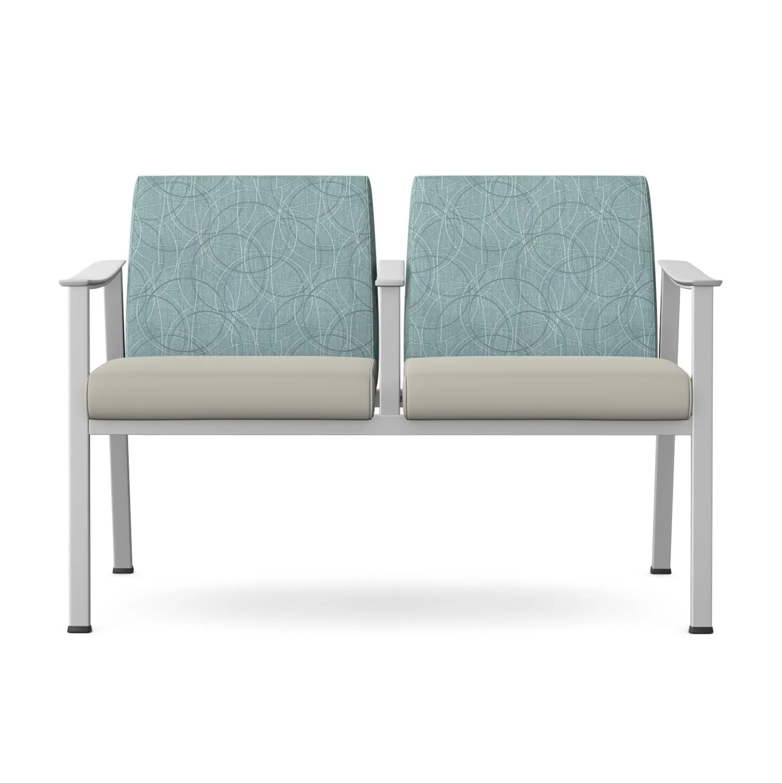 Drea Two Seater with Center Arm in Premium Healthcare Vinyl