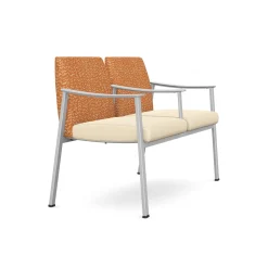 Drea Two Seater with Center Arm in Premium Healthcare Vinyl