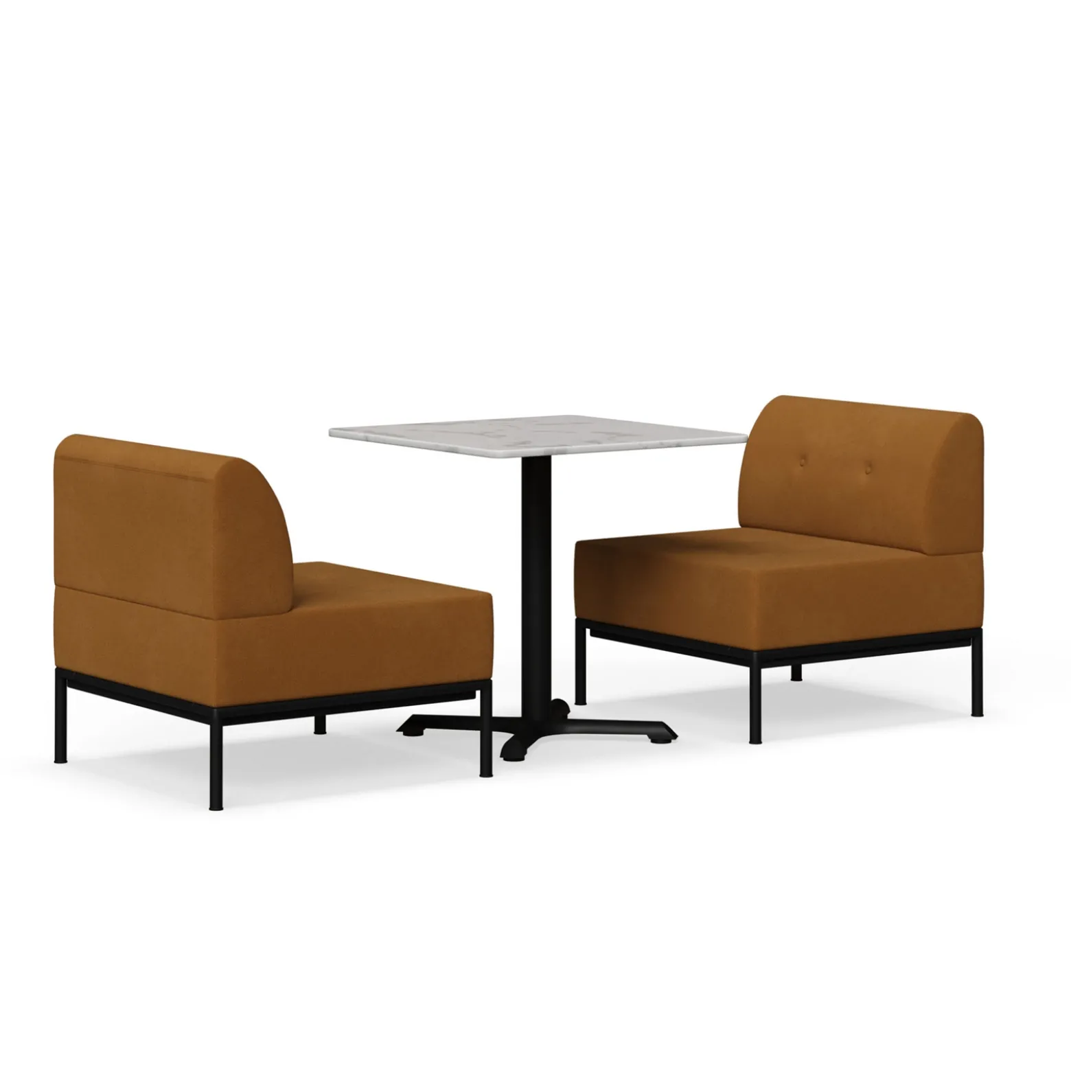 Drop In Lounge 2 Person Collaboration Booth without Panels