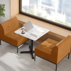 Drop In Lounge 2 Person Collaboration Booth without Panels