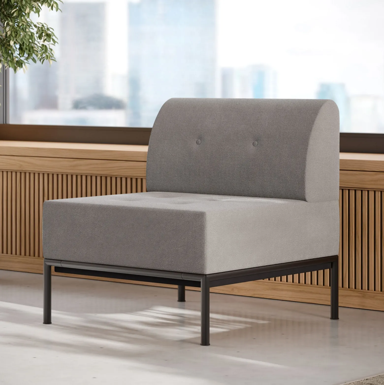 Drop In Lounge 2 Person Collaboration Booth without Panels