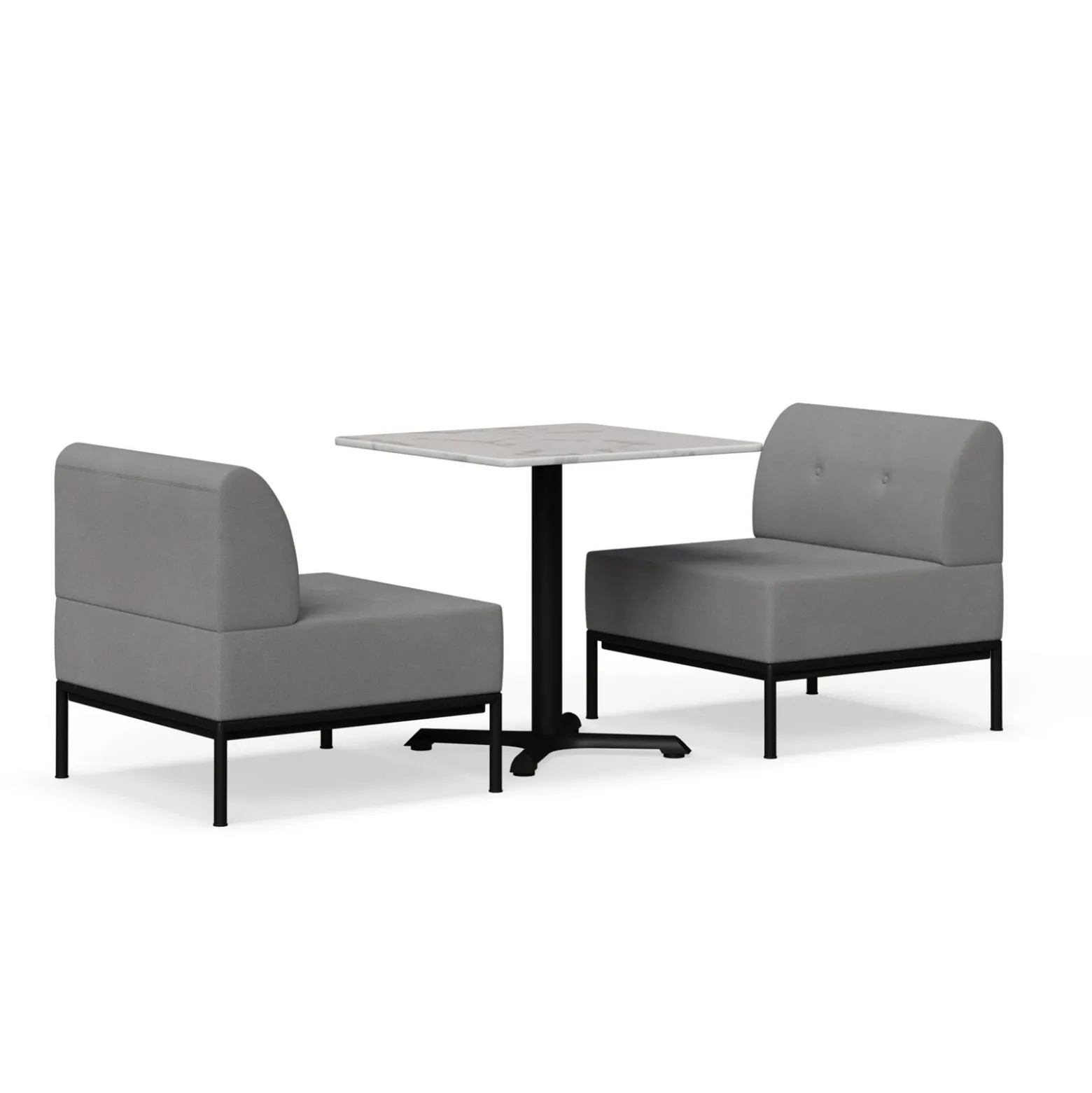 Drop In Lounge 2 Person Collaboration Booth without Panels