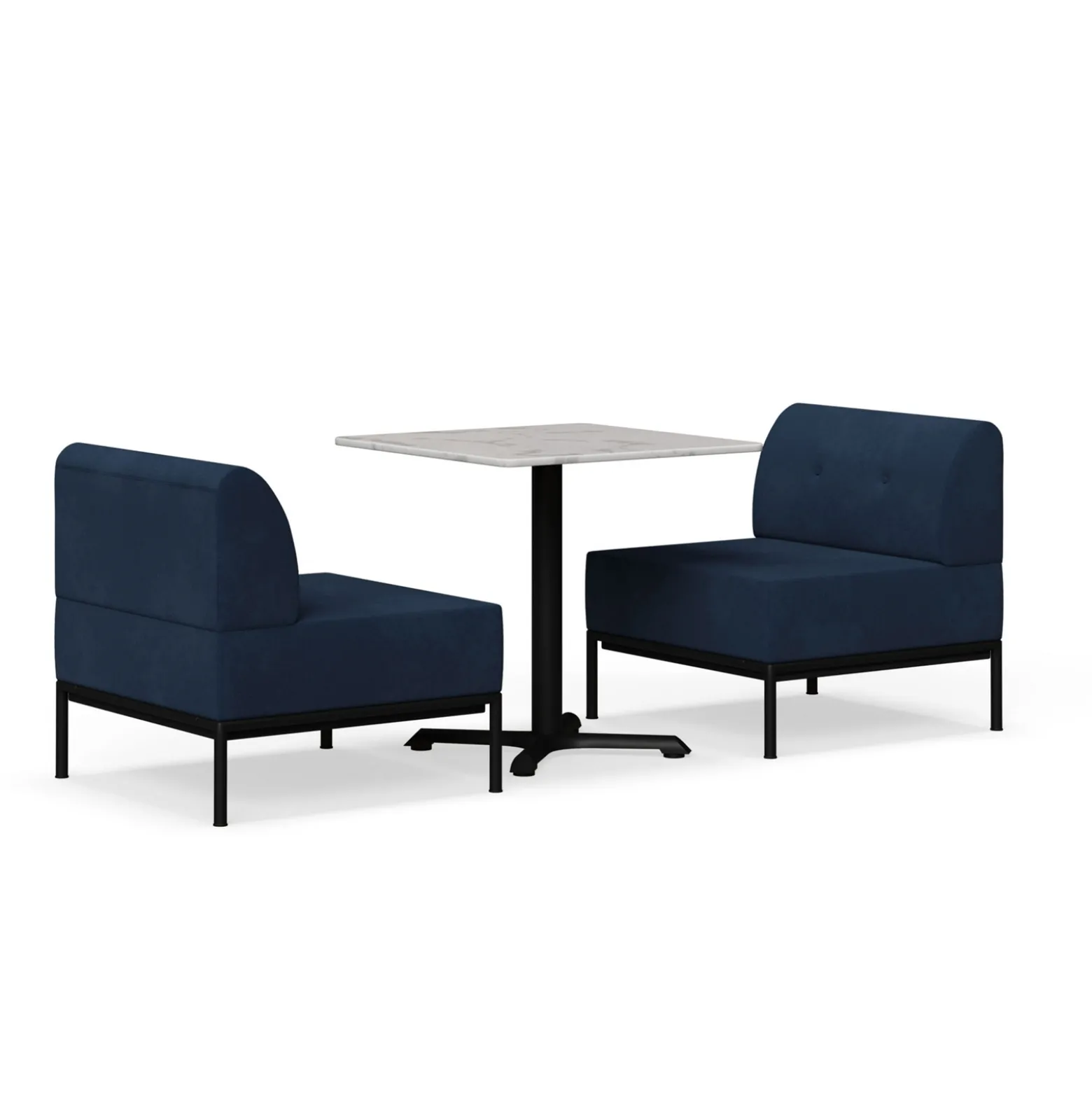 Drop In Lounge 2 Person Collaboration Booth without Panels