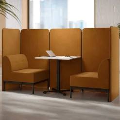Drop In Lounge 2 Person Collaboration Booth with Panels