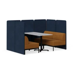 Drop In Lounge 4 Person Collaboration Booth with Panels