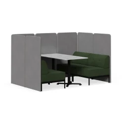 Drop In Lounge 4 Person Collaboration Booth with Panels