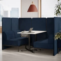 Drop In Lounge 4 Person Collaboration Booth with Panels