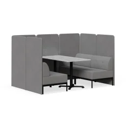Drop In Lounge 4 Person Collaboration Booth with Panels