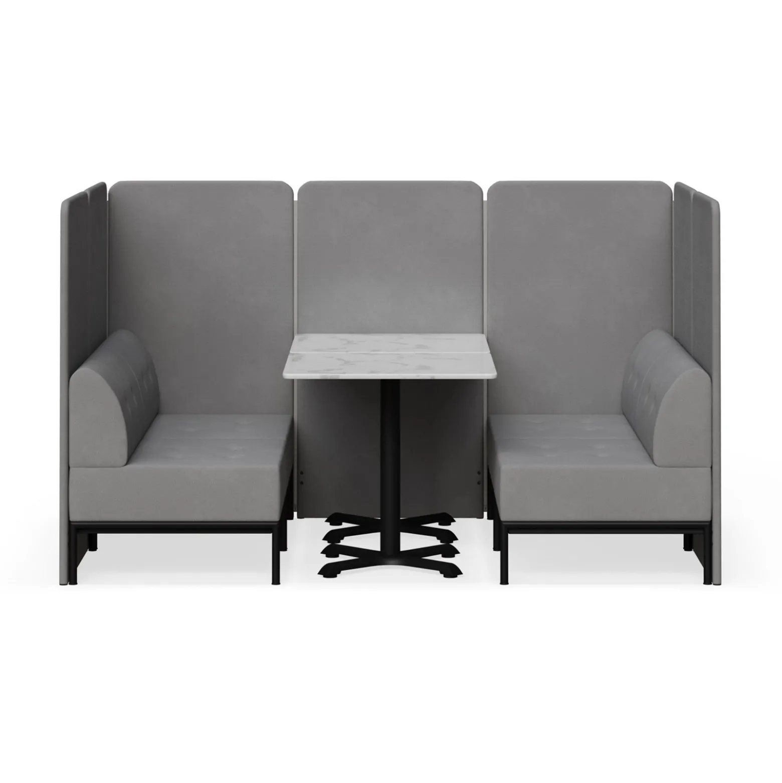 Drop In Lounge 4 Person Collaboration Booth with Panels
