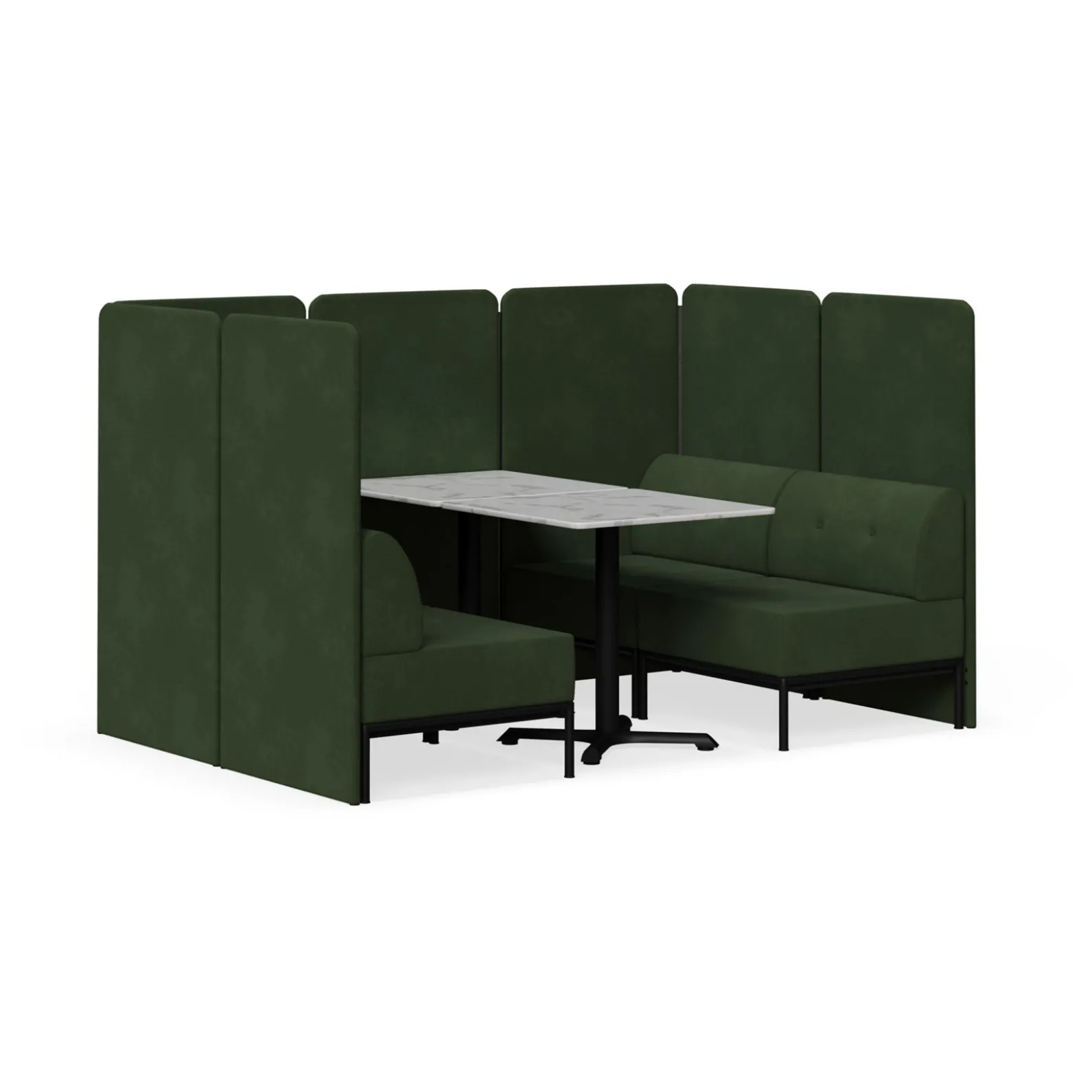 Drop In Lounge 4 Person Collaboration Booth with Panels