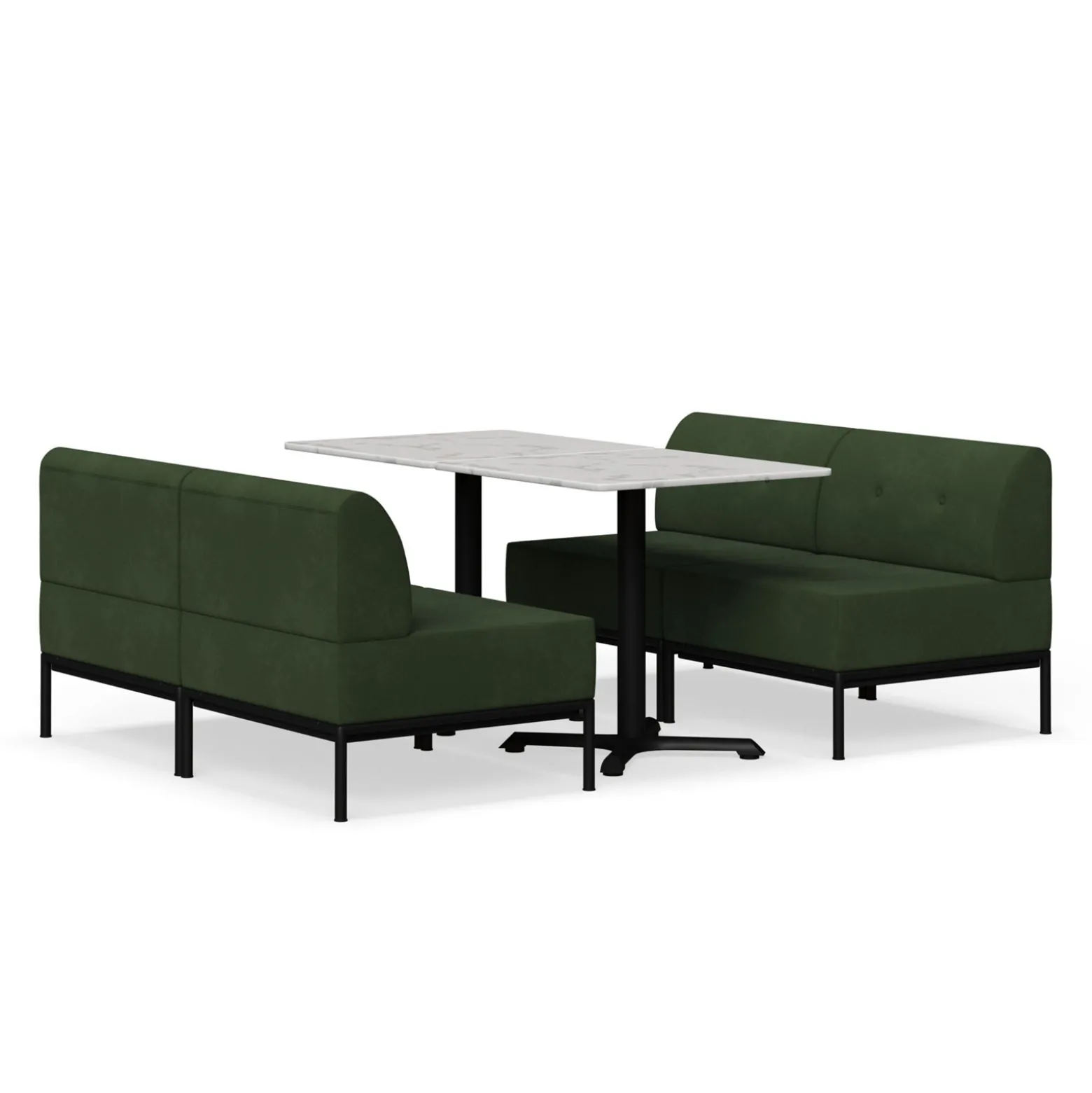 Drop In Lounge 4 Person Collaboration Booth without Panels