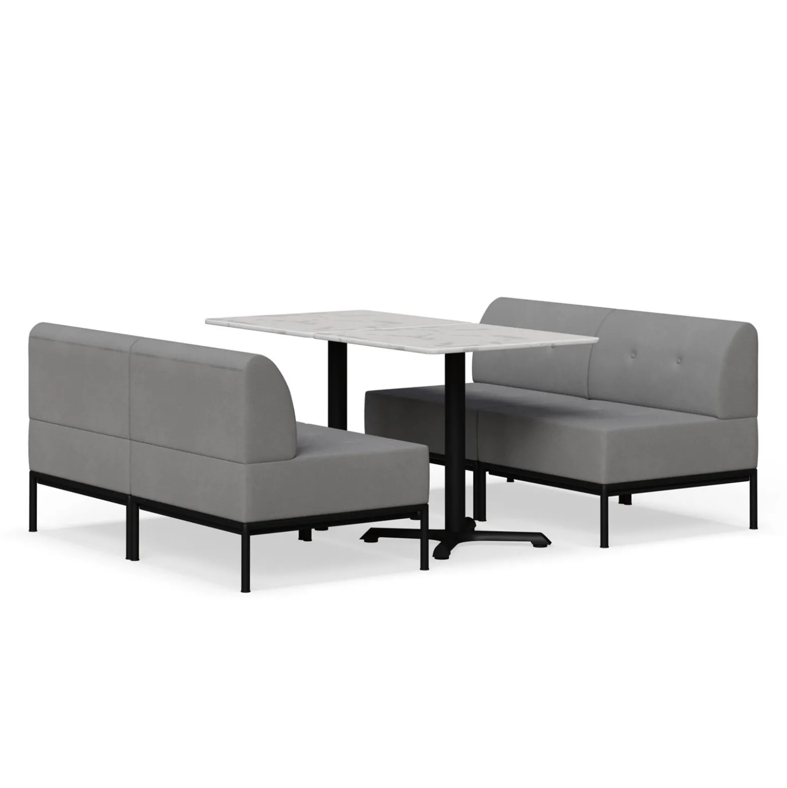 Drop In Lounge 4 Person Collaboration Booth without Panels