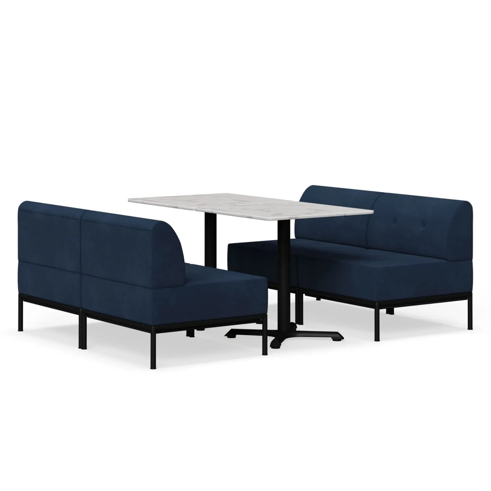 Drop In Lounge 4 Person Collaboration Booth without Panels