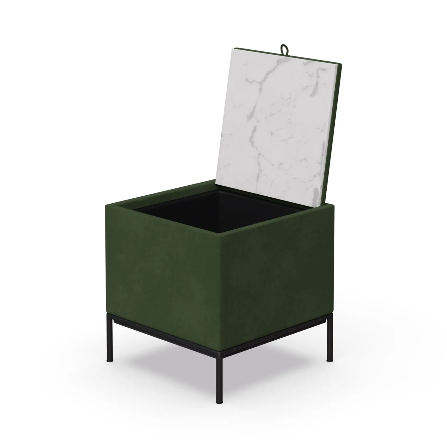 Drop In Lounge 30" Square Upholstered End Table/Stool with Storage