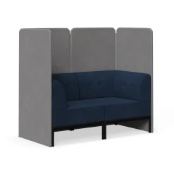 Drop In Lounge Double Privacy Booth with Arms