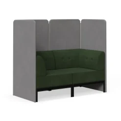 Drop In Lounge Double Privacy Booth with Arms