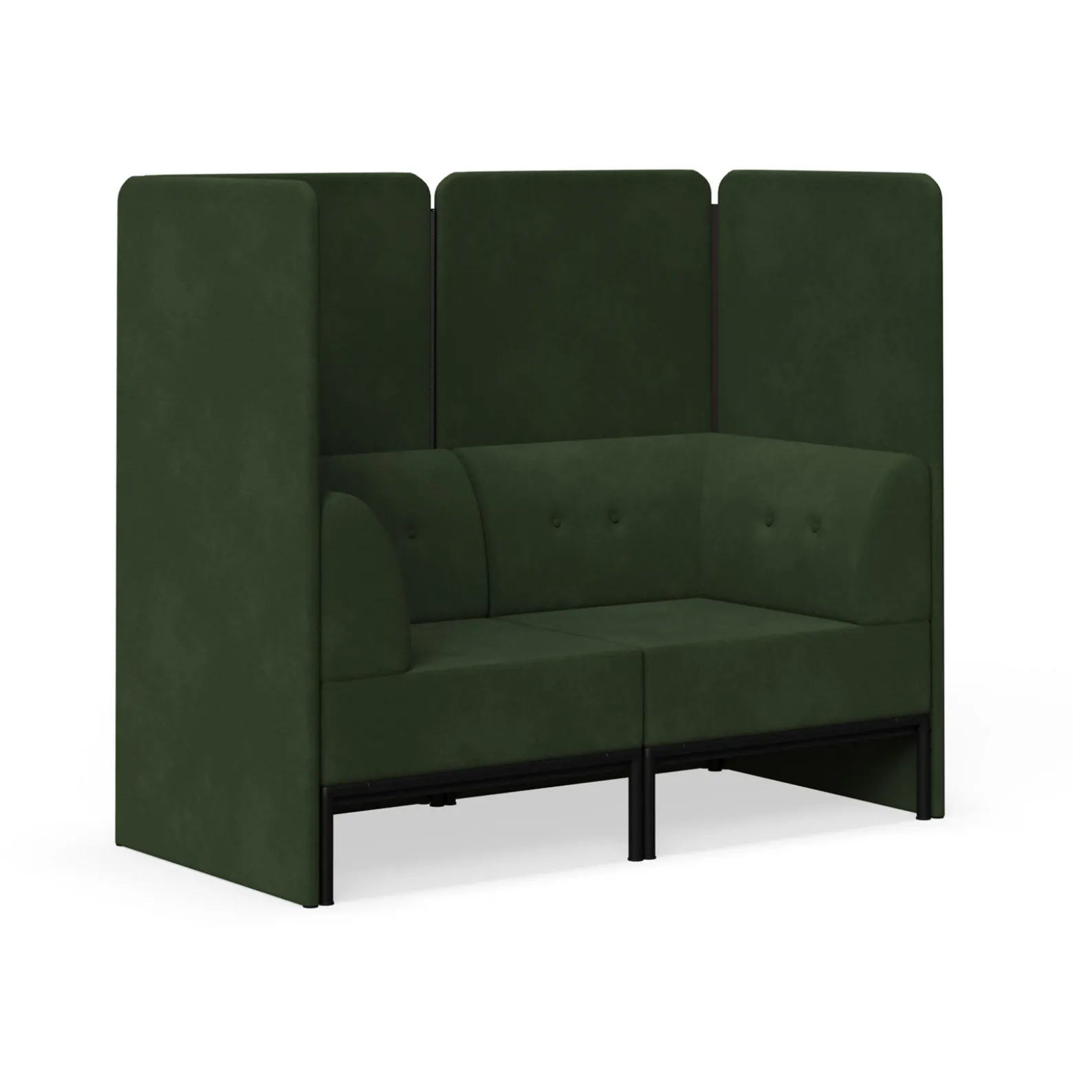 Drop In Lounge Double Privacy Booth with Arms