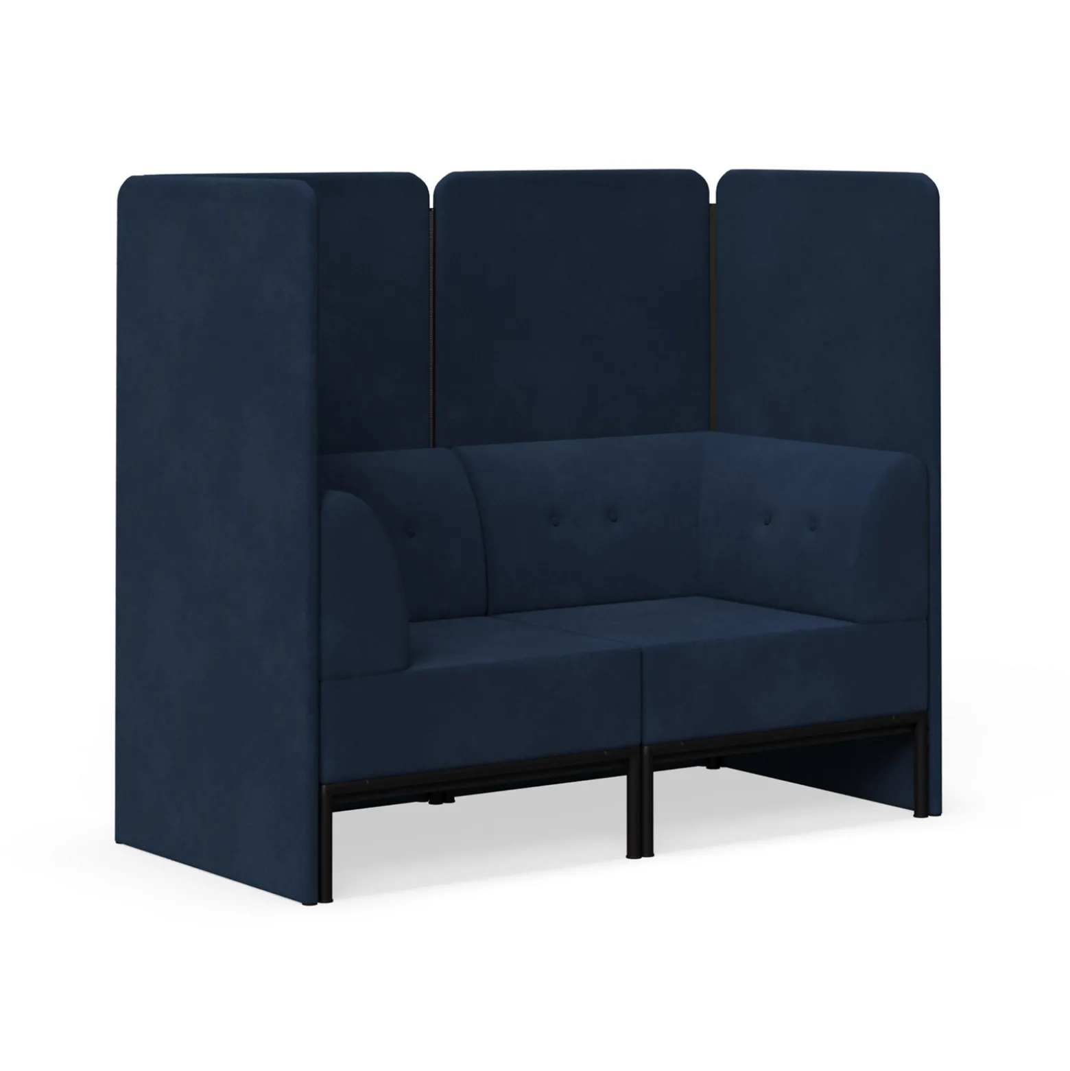 Drop In Lounge Double Privacy Booth with Arms