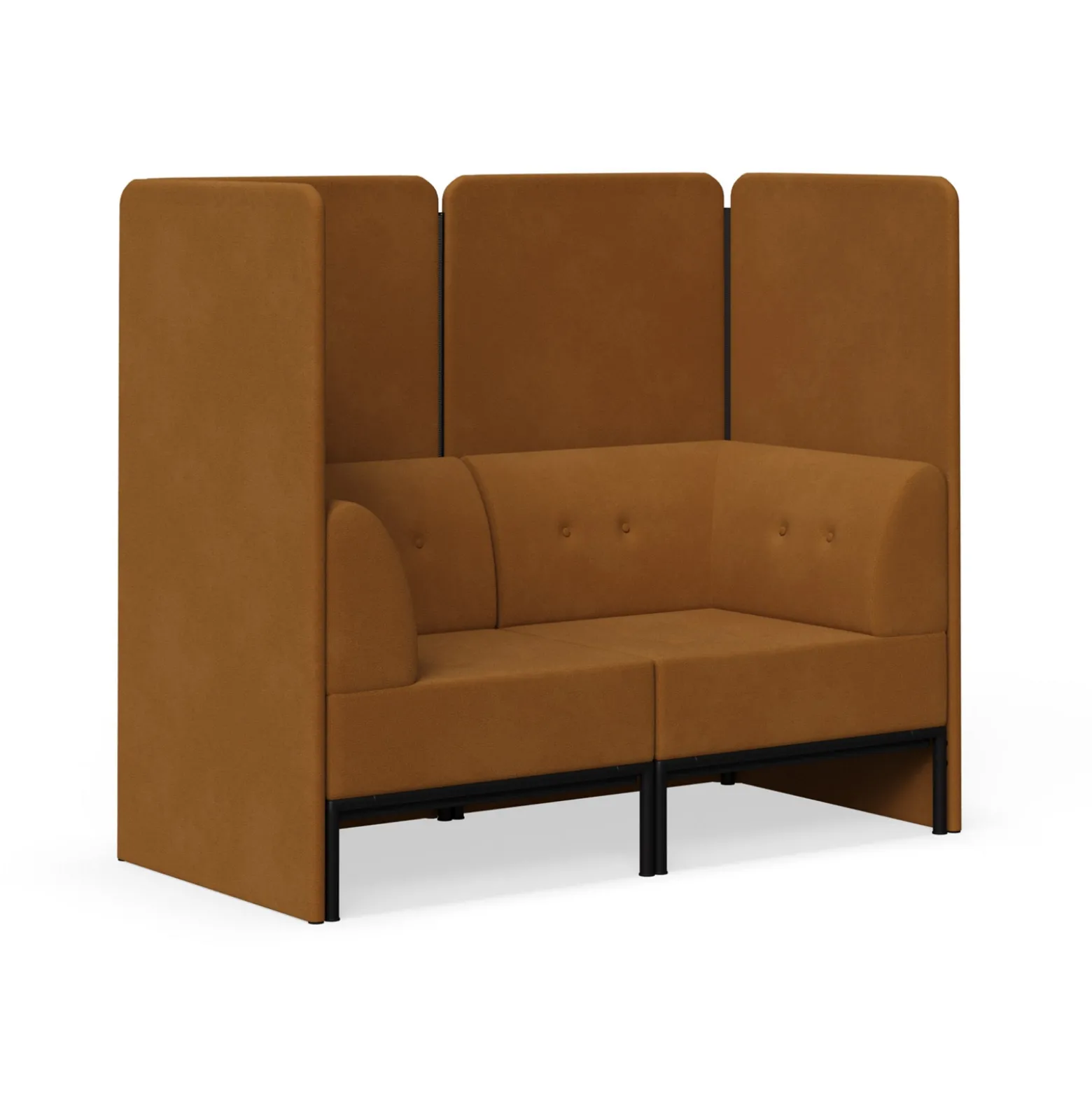 Drop In Lounge Double Privacy Booth with Arms
