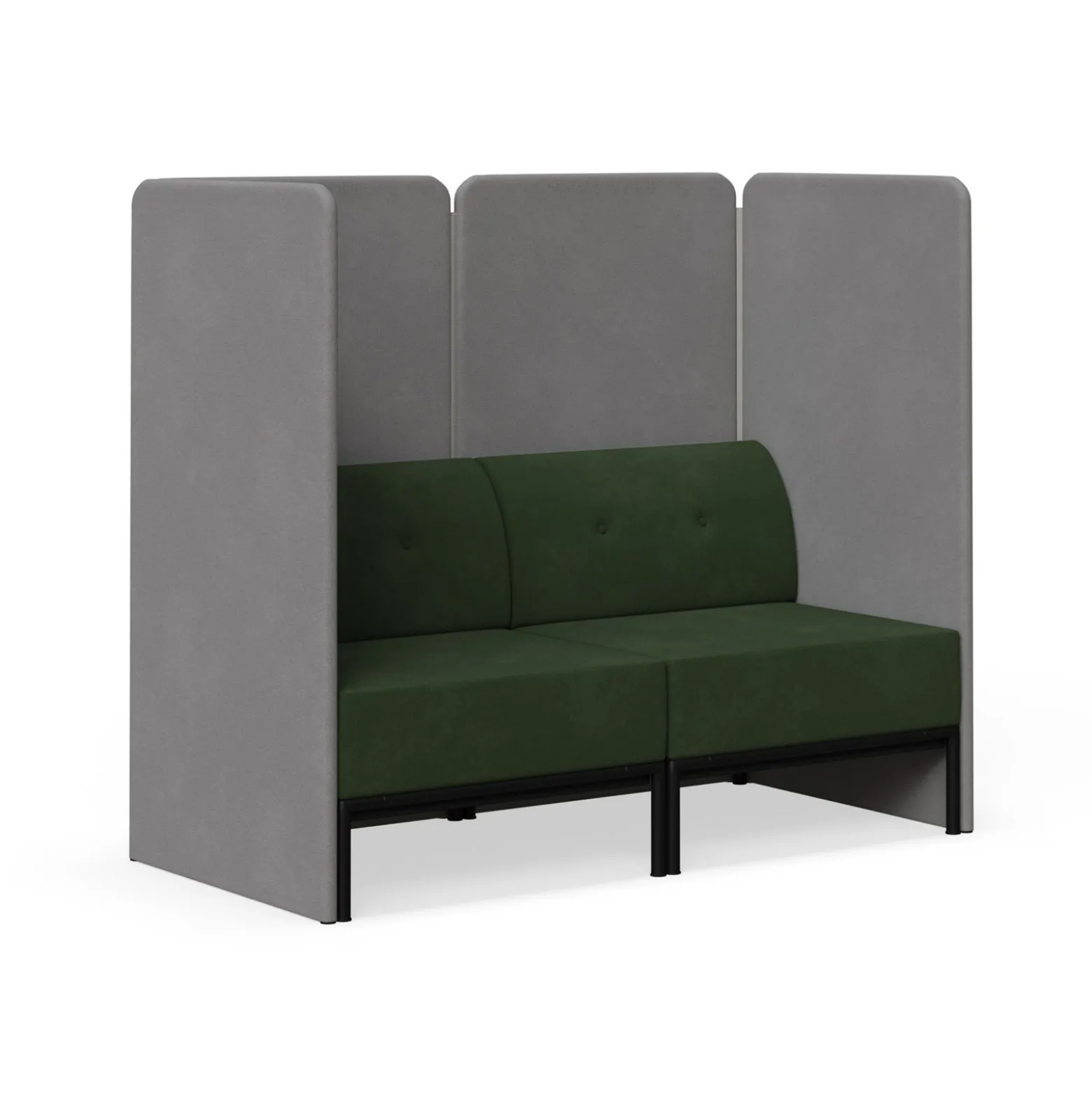 Drop In Lounge Double Privacy Booth without Arms