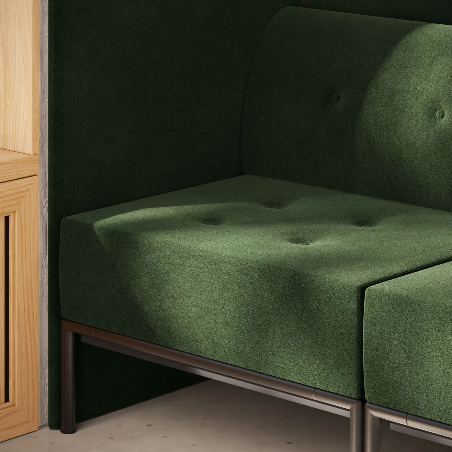Drop In Lounge Double Privacy Booth without Arms