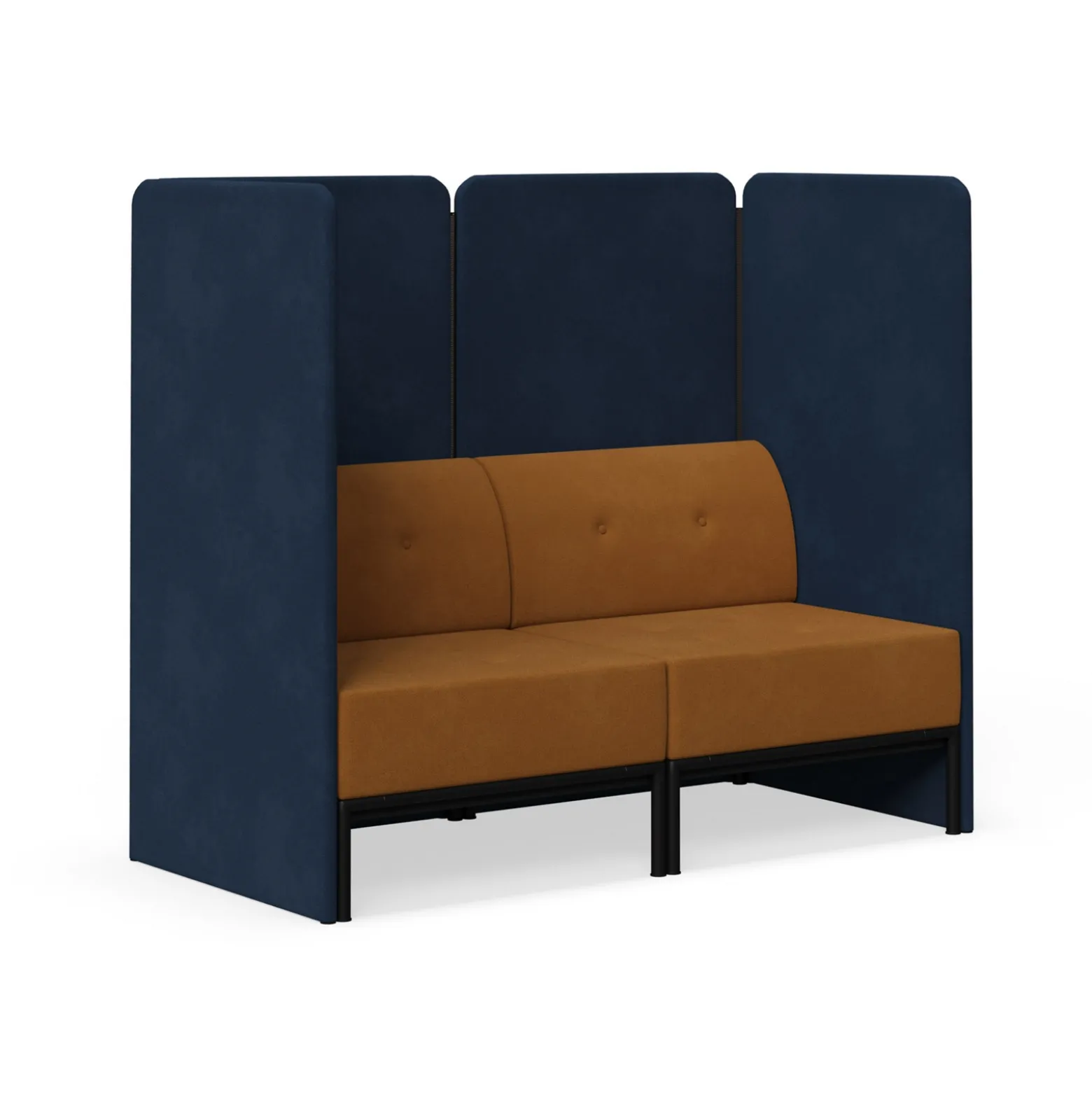 Drop In Lounge Double Privacy Booth without Arms
