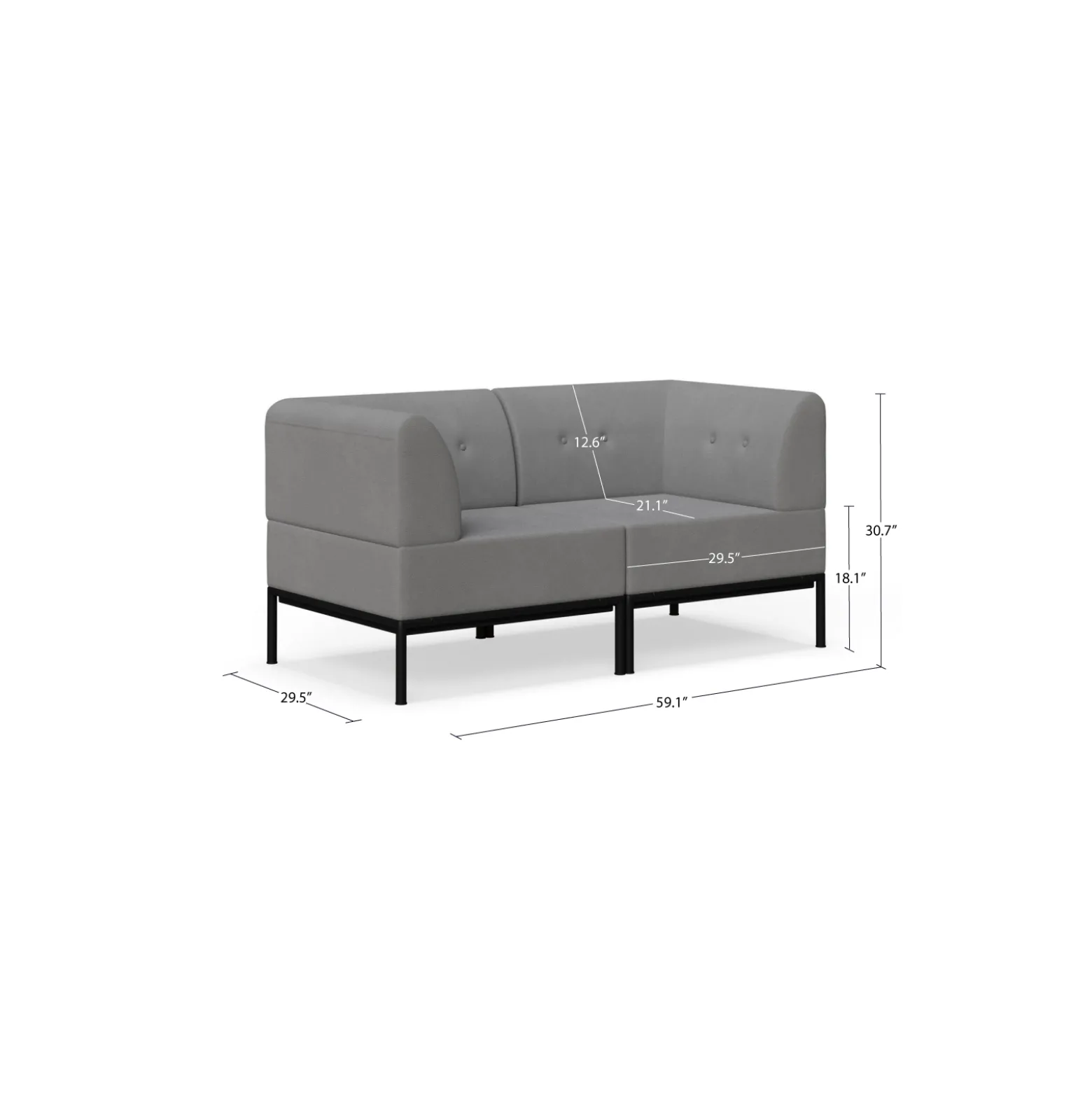 Drop In Lounge Loveseat