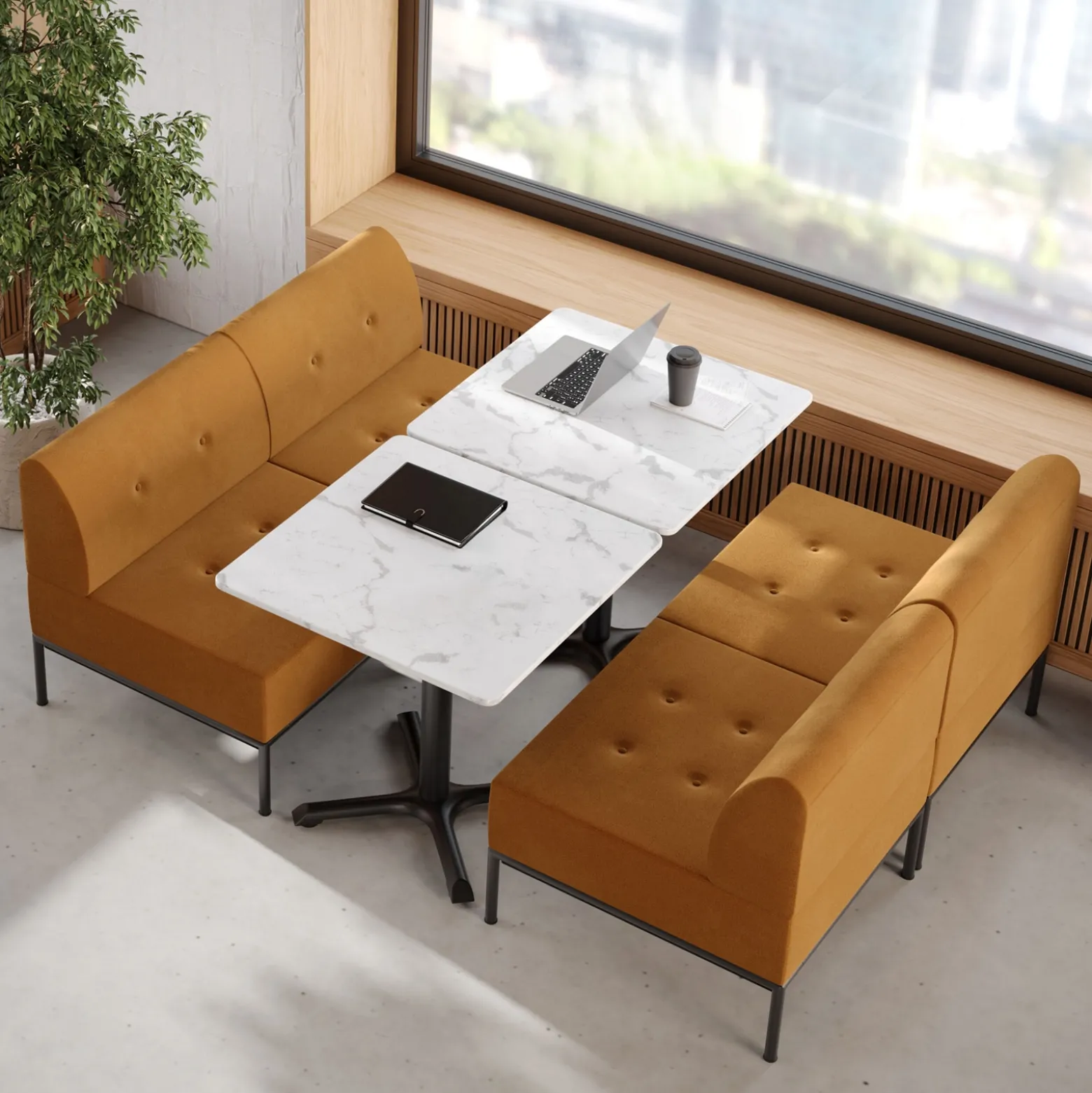 Drop In Lounge Square Collaboration Table - 30"W x 30"D