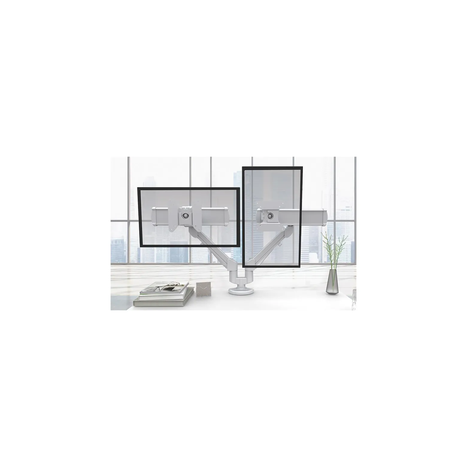 Dual VESA Monitor Arms