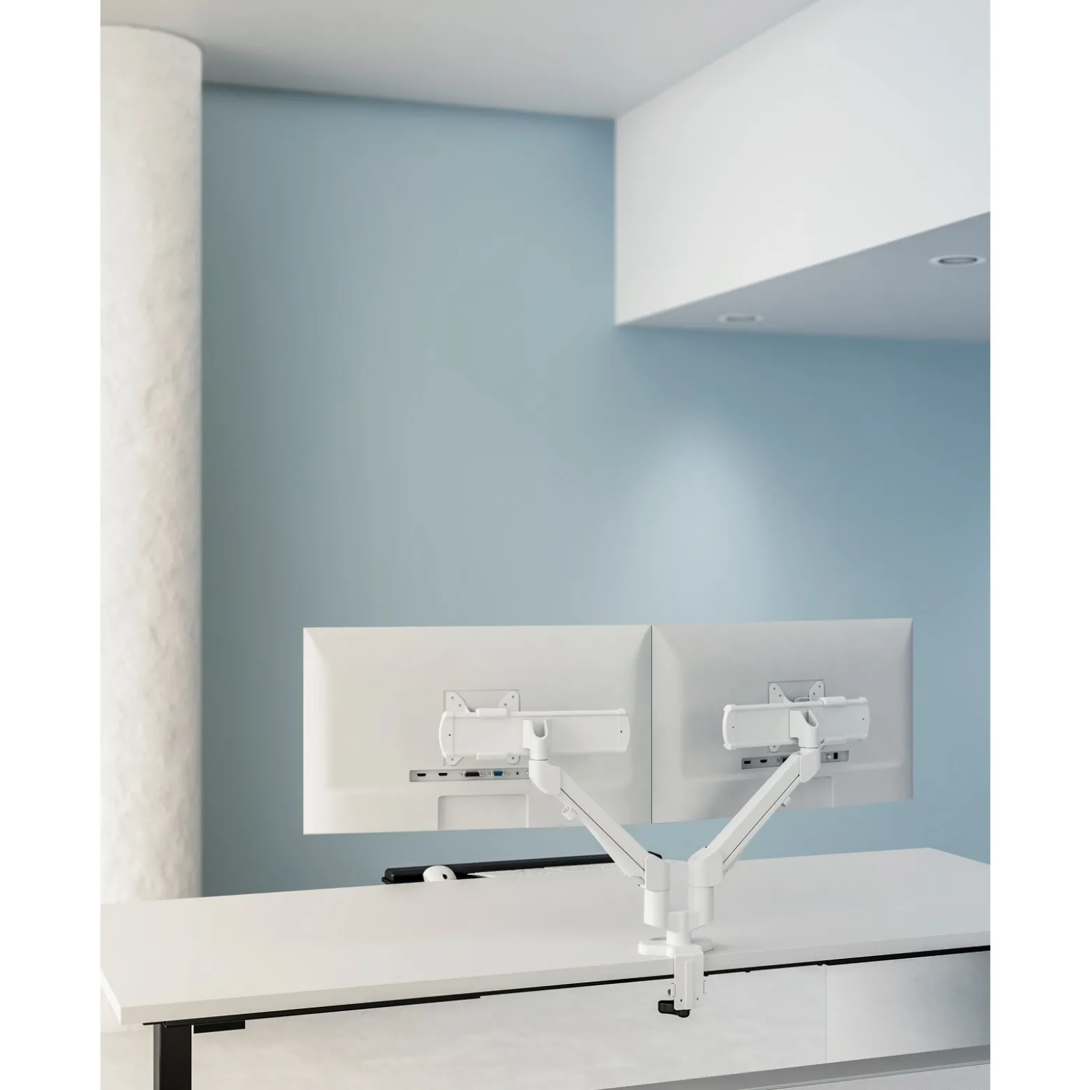 Dual VESA Monitor Arms