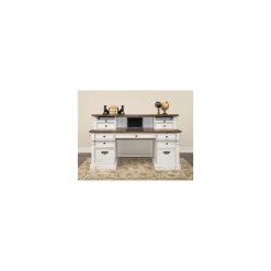 Durham Double Pedestal Credenza Desk - 70"W