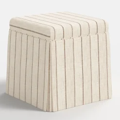 Dyer Skirted Storage Ottoman