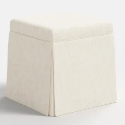 Dyer Skirted Storage Ottoman