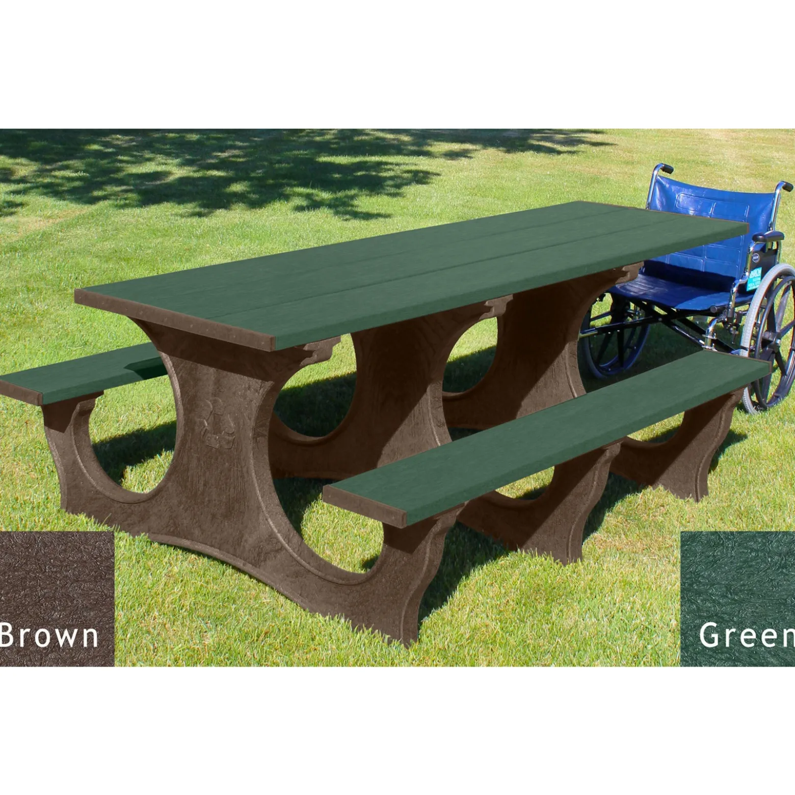 Easy Access ADA Accessible Recycled Plastic Picnic Table
