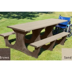 Easy Access ADA Accessible Recycled Plastic Picnic Table