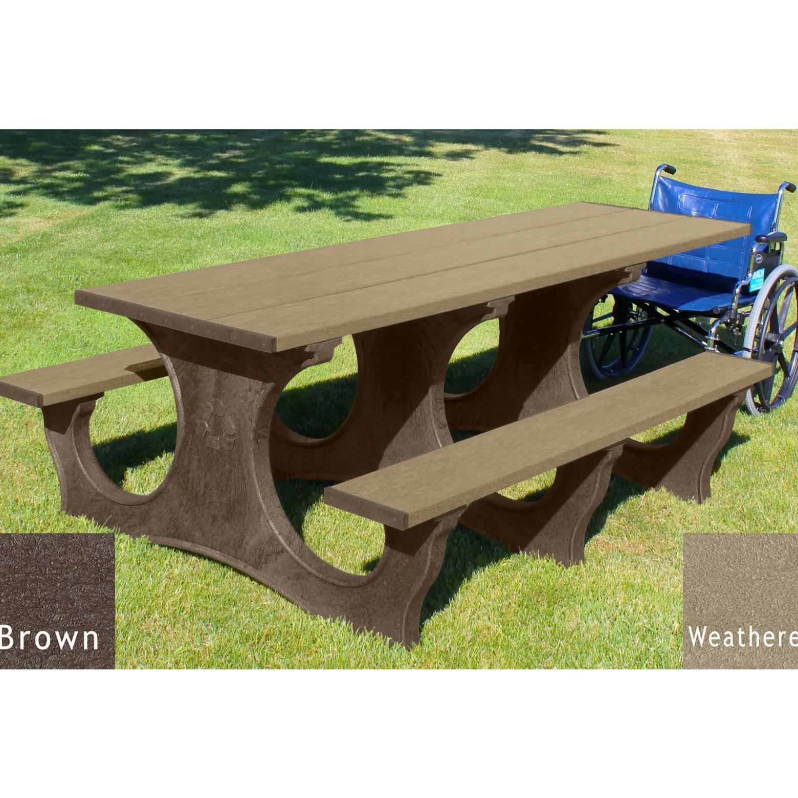 Easy Access ADA Accessible Recycled Plastic Picnic Table
