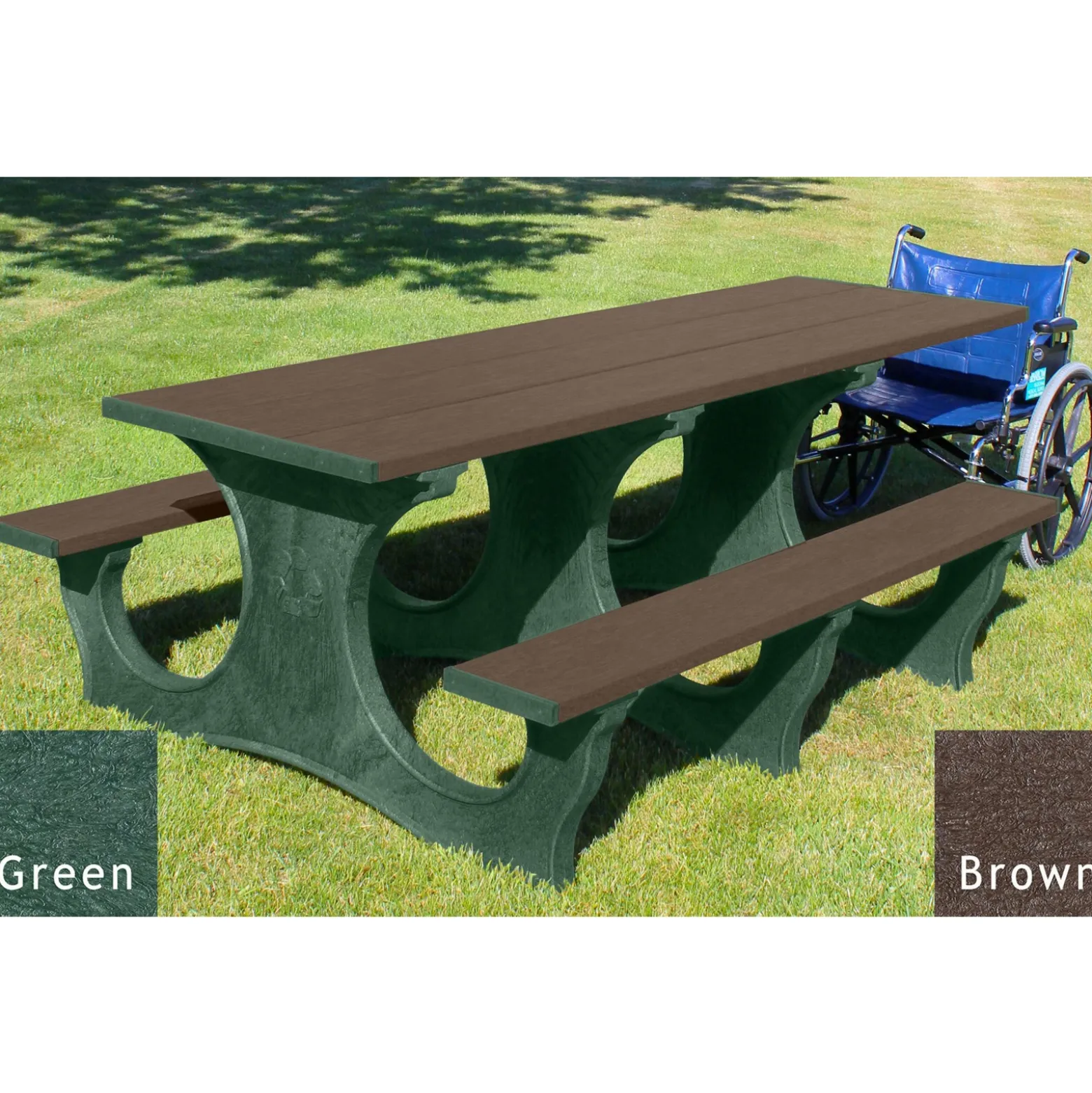 Easy Access ADA Accessible Recycled Plastic Picnic Table