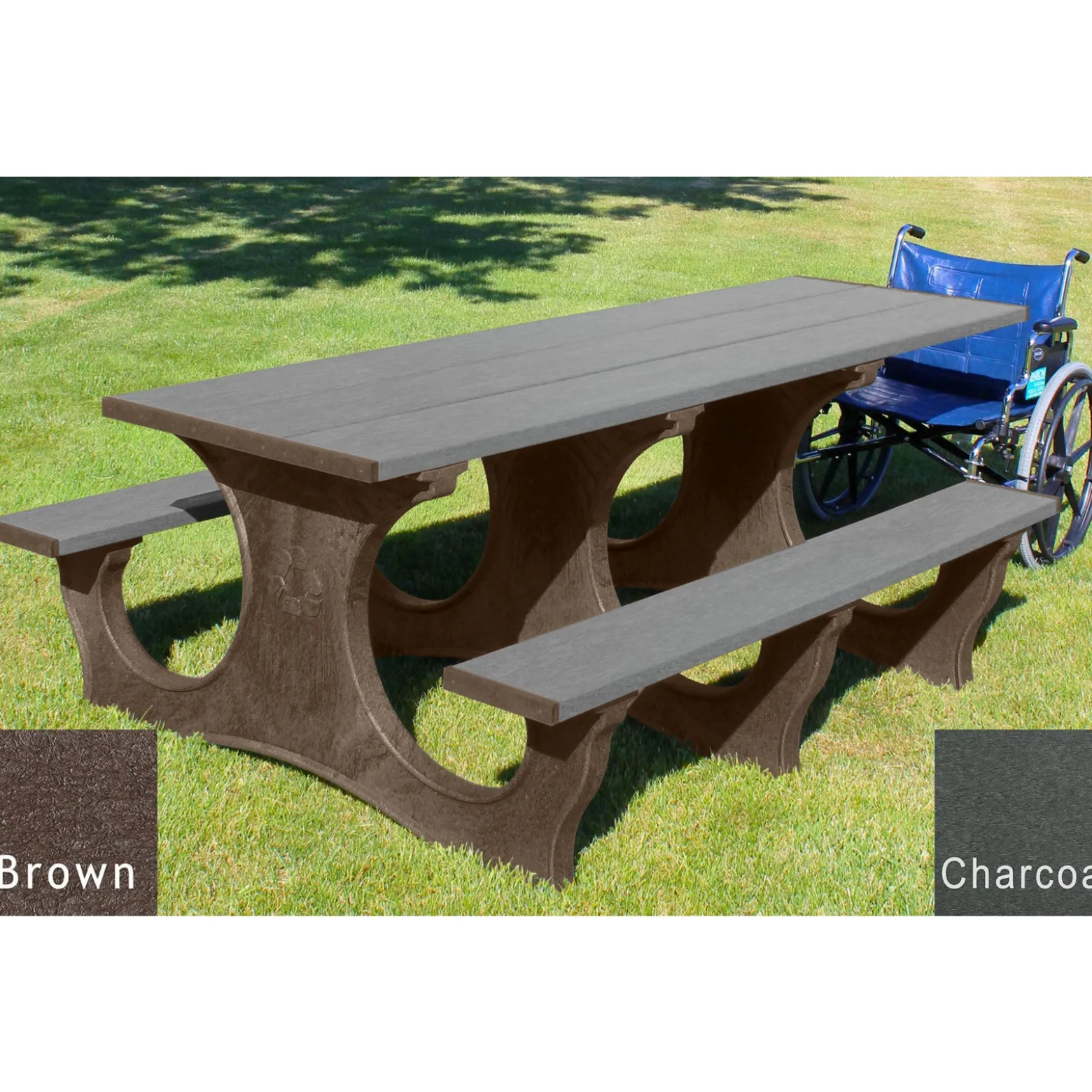 Easy Access ADA Accessible Recycled Plastic Picnic Table