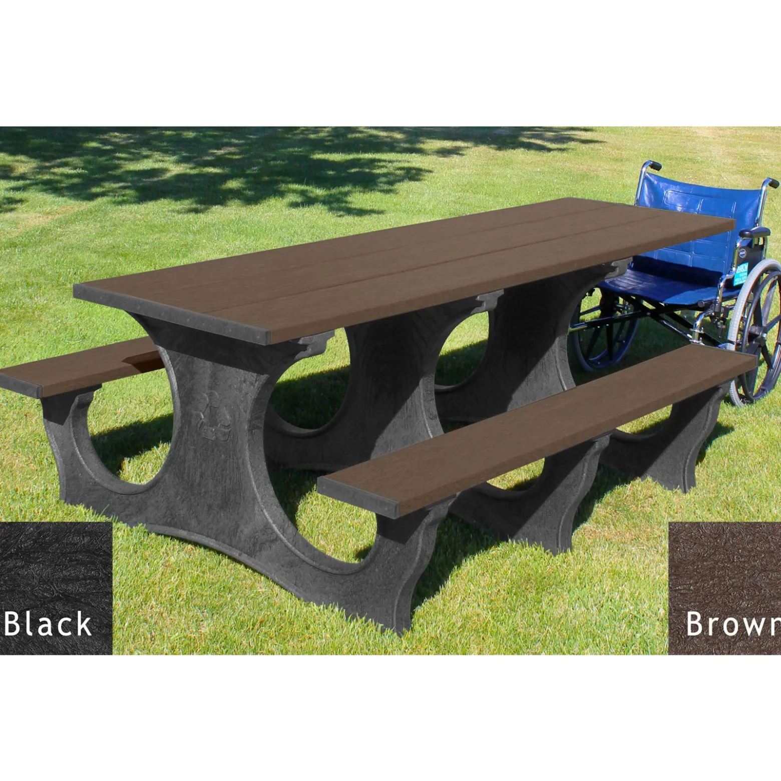 Easy Access ADA Accessible Recycled Plastic Picnic Table