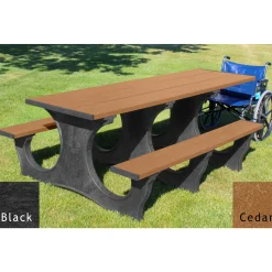 Easy Access ADA Accessible Recycled Plastic Picnic Table