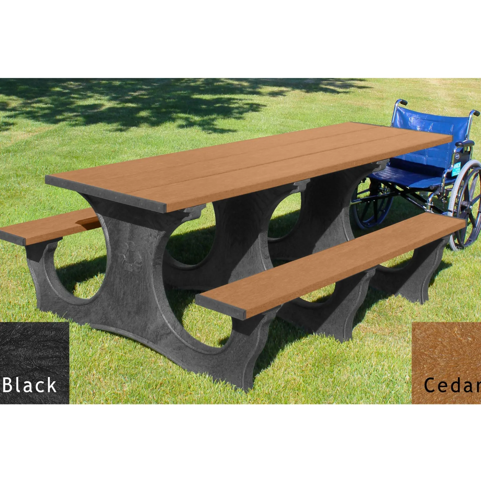 Easy Access ADA Accessible Recycled Plastic Picnic Table