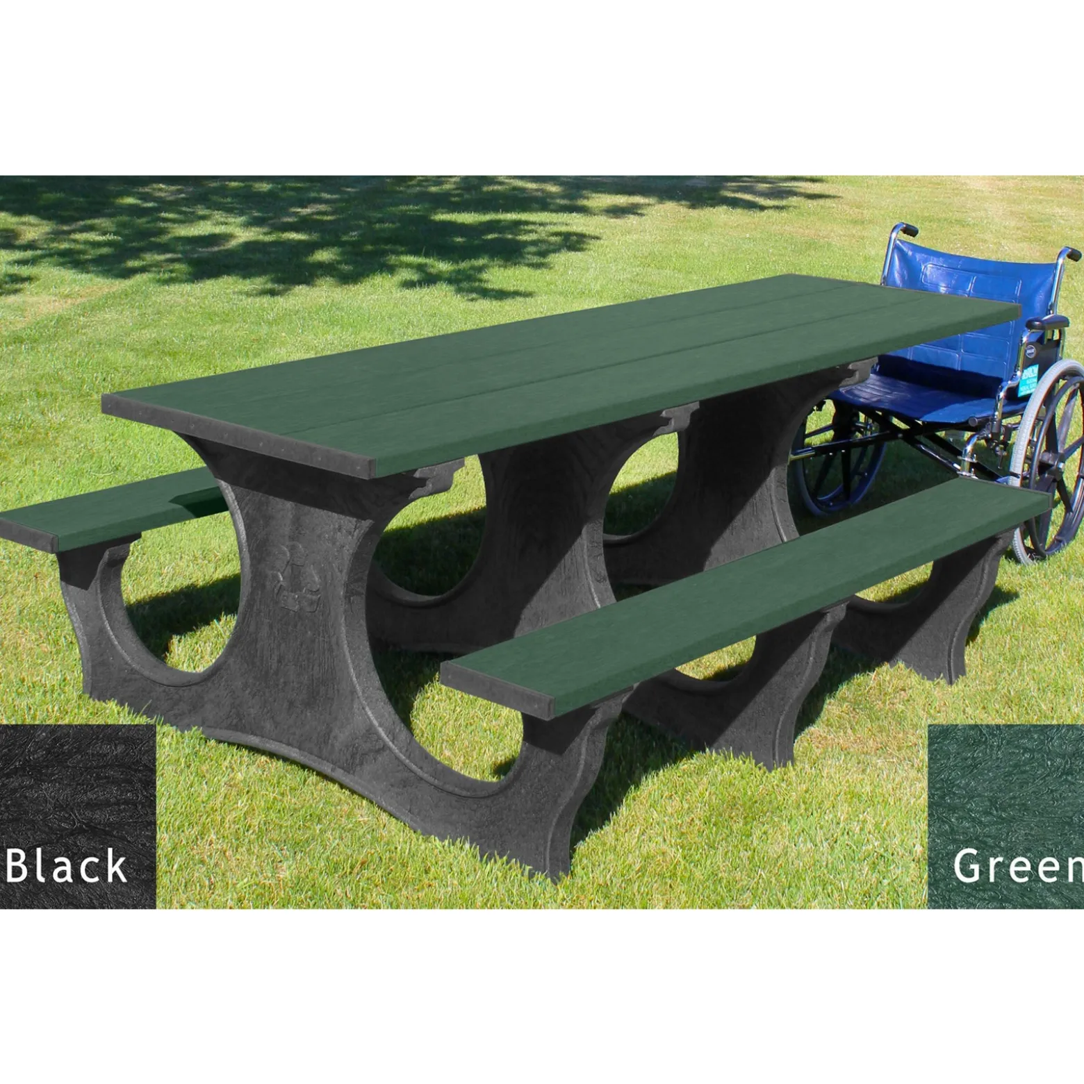 Easy Access ADA Accessible Recycled Plastic Picnic Table