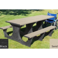 Easy Access ADA Accessible Recycled Plastic Picnic Table