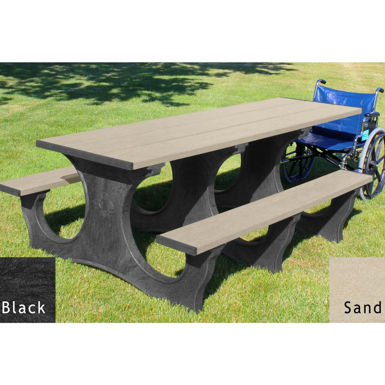 Easy Access ADA Accessible Recycled Plastic Picnic Table