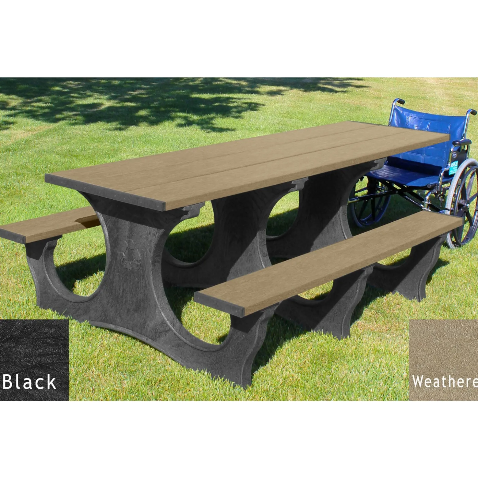Easy Access ADA Accessible Recycled Plastic Picnic Table