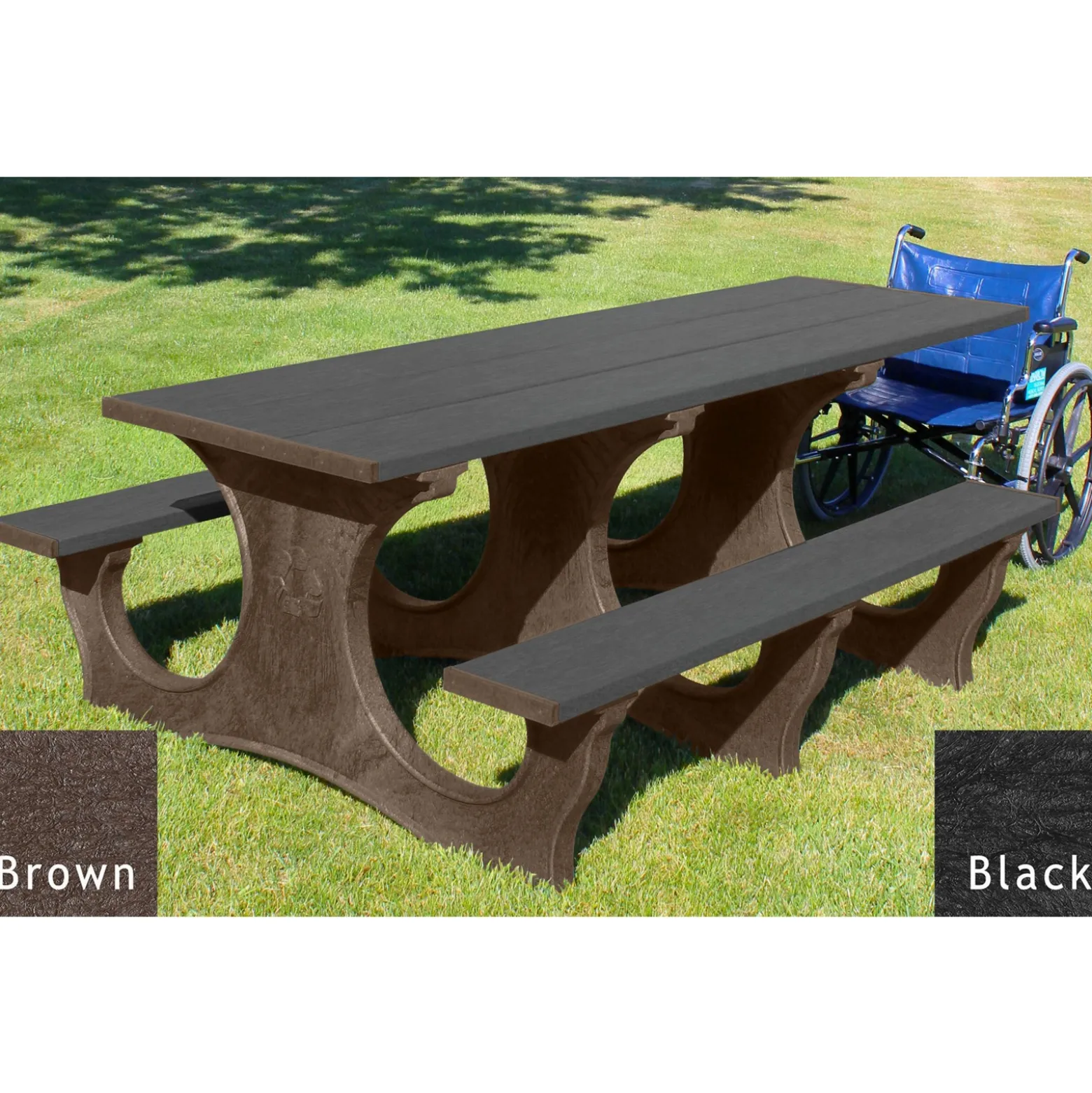 Easy Access ADA Accessible Recycled Plastic Picnic Table